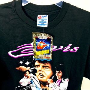 Vintage 90s Elvis Presley T Shirt XL Single Stitch Hanes New With Tags Rock